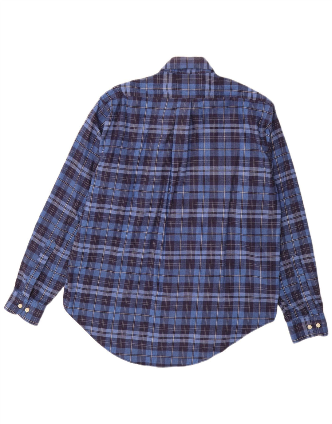Camisa masculina de flanela MC Kenzy algodão xadrez azul médio