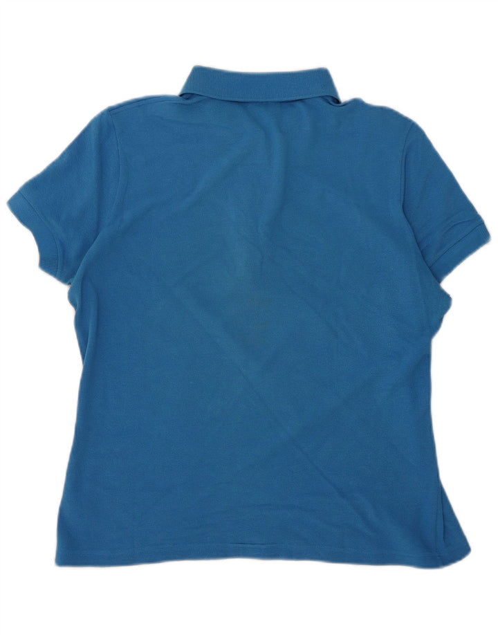 Camisa polo feminina Lacoste tamanho 46 XL azul algodão