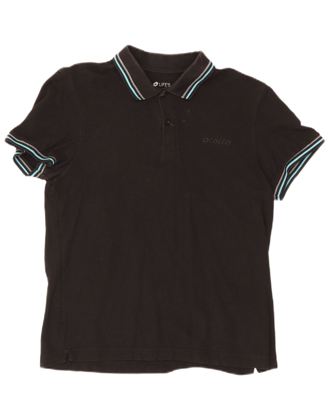 Camisa polo masculina Lotto grande algodão preto