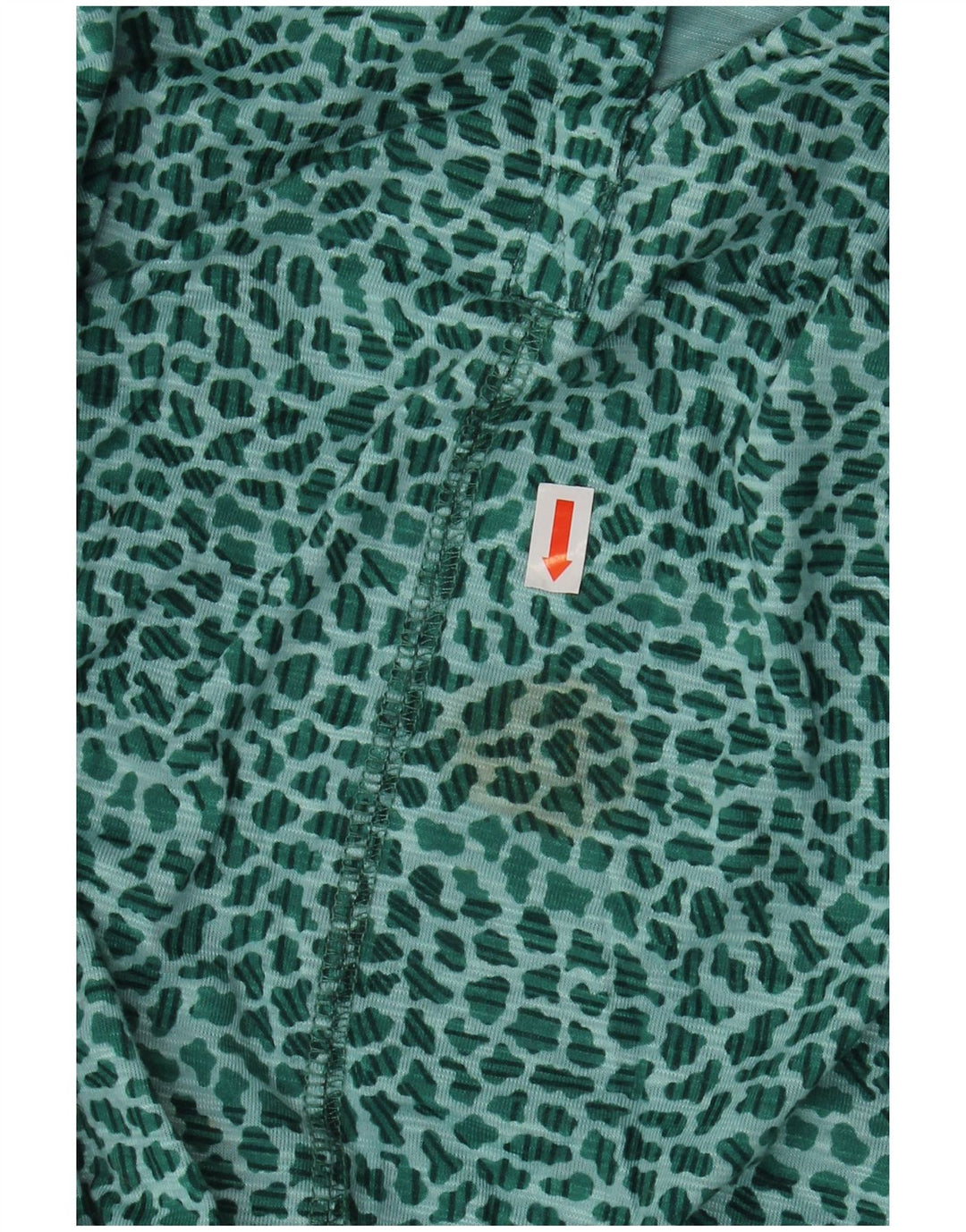 Blusa feminina de manga 3/4 L.L.BEAN UK 22 3XL verde animal estampado