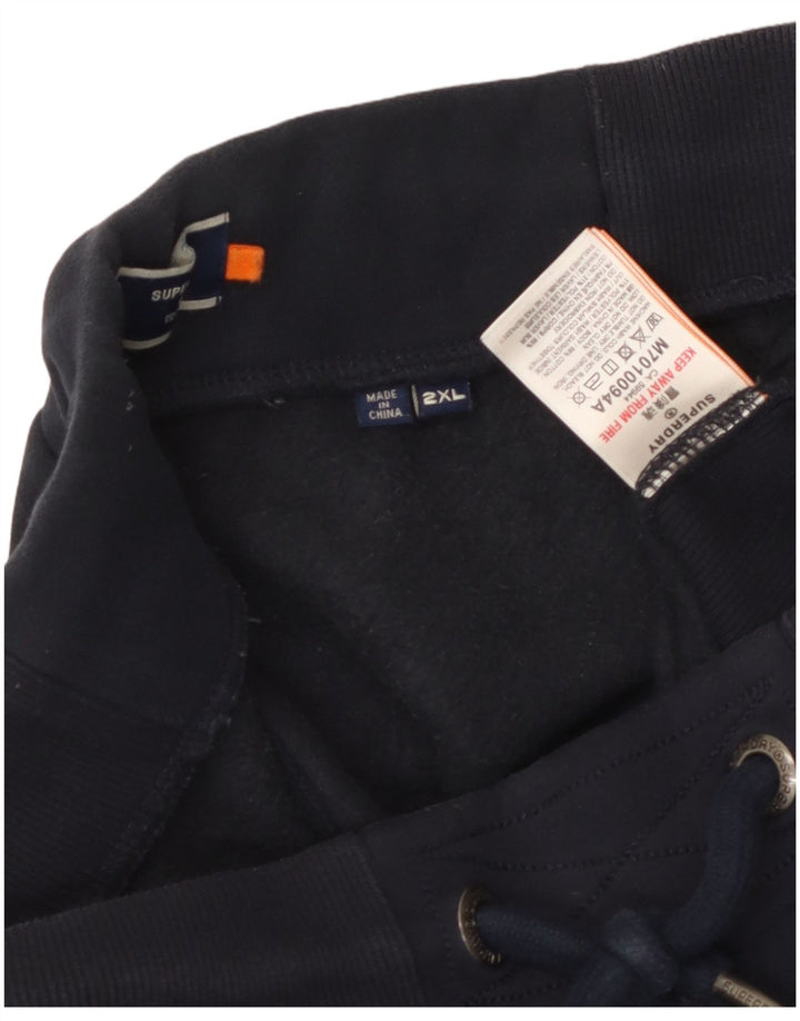 Calça de treino masculina Superdry Joggers 2XL algodão azul marinho