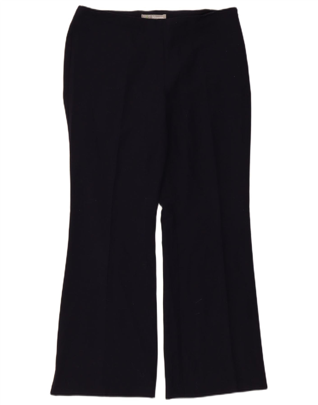 Calça casual feminina Marks & Spencer Reino Unido 12 médio W32 L28 azul marinho