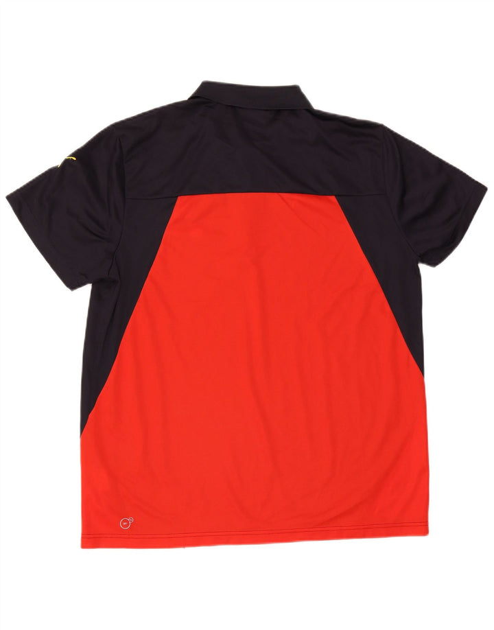 Camisa polo masculina Puma XL azul marinho colorblock poliéster