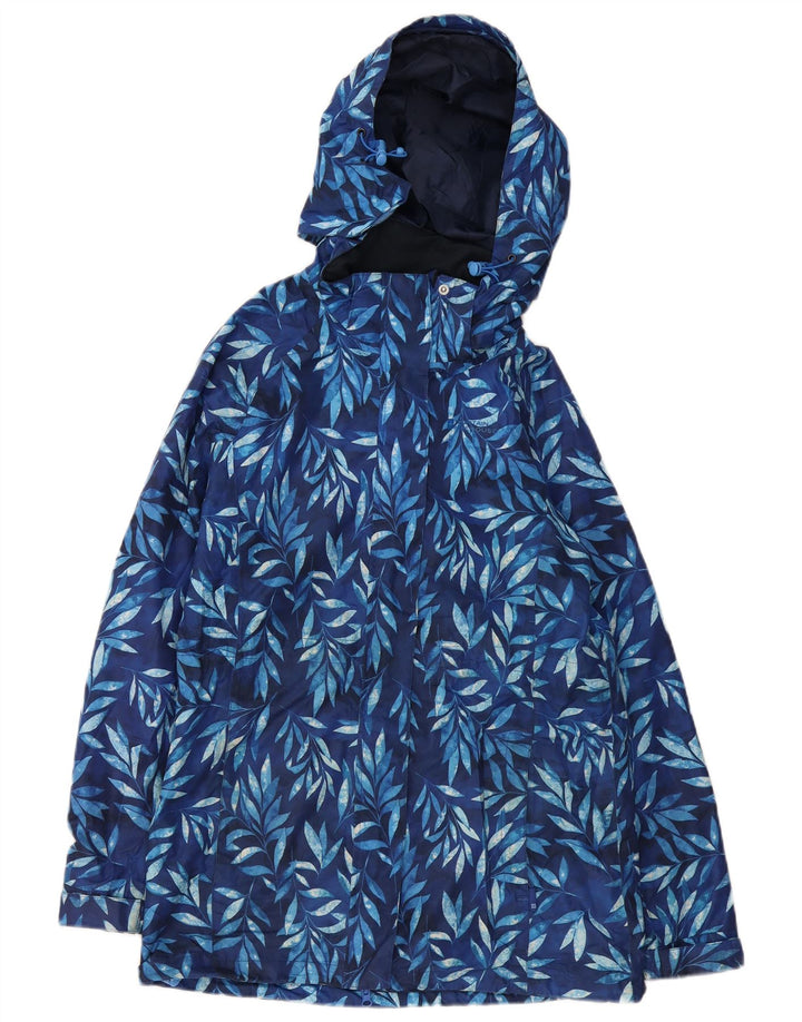 Capa de chuva feminina com capuz Mountain Warehouse UK 12 médio azul marinho floral