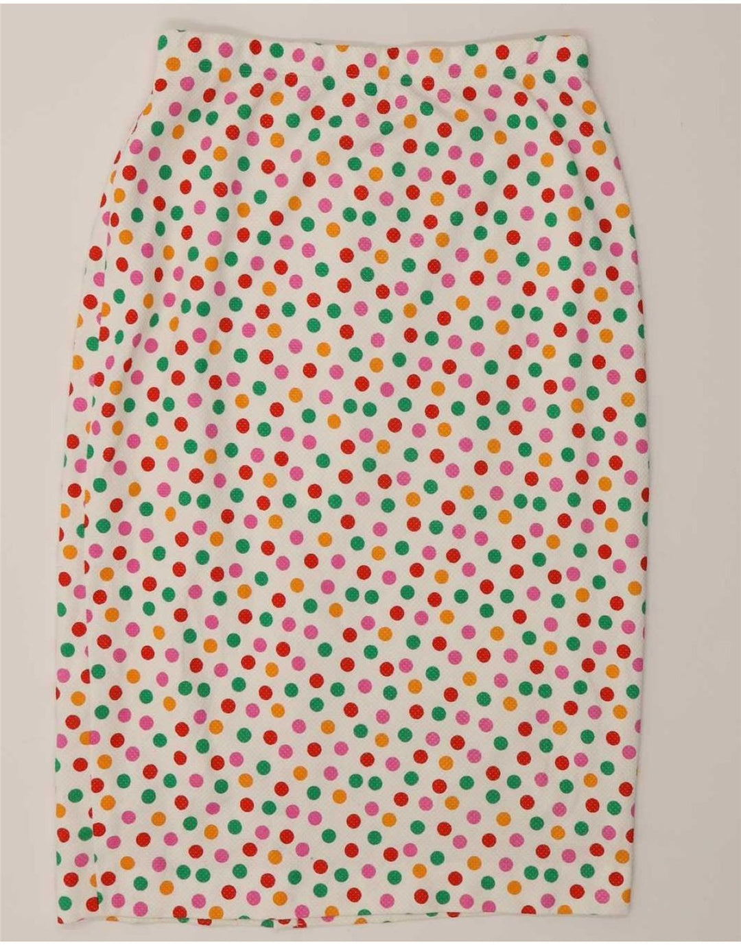 Conjunto de saia feminina Liola com 4 botões e 2 peças IT 46 grande W28 bolinhas brancas