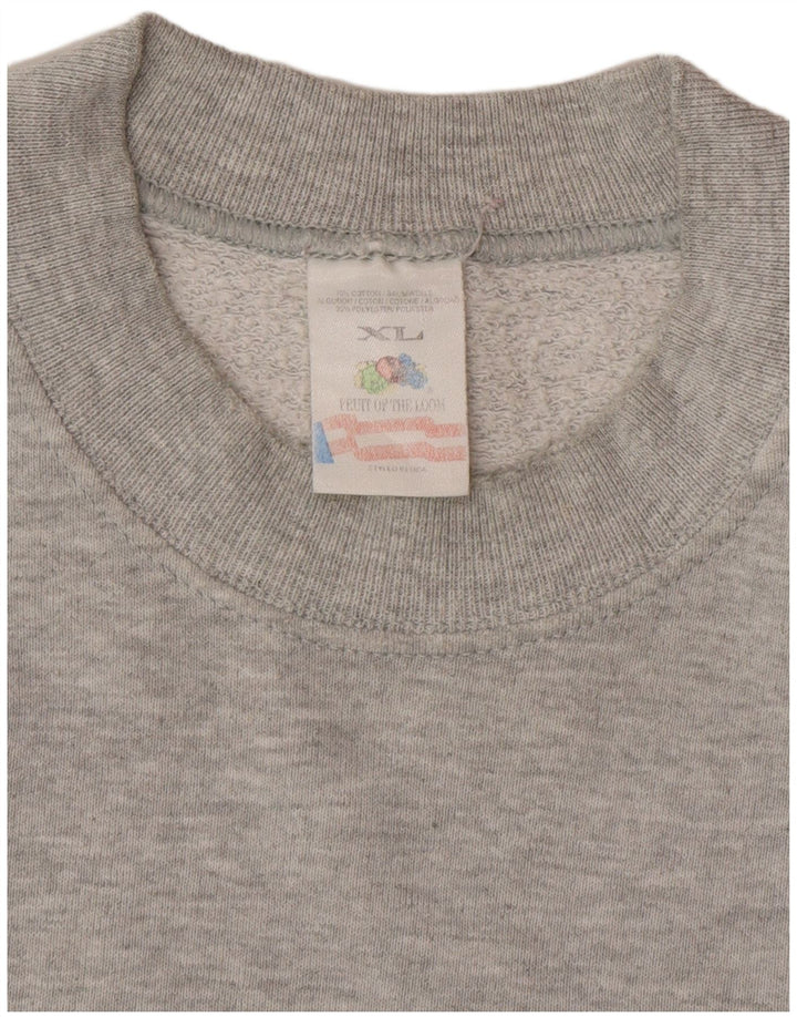 Moletom masculino vintage Jumper XL algodão cinza