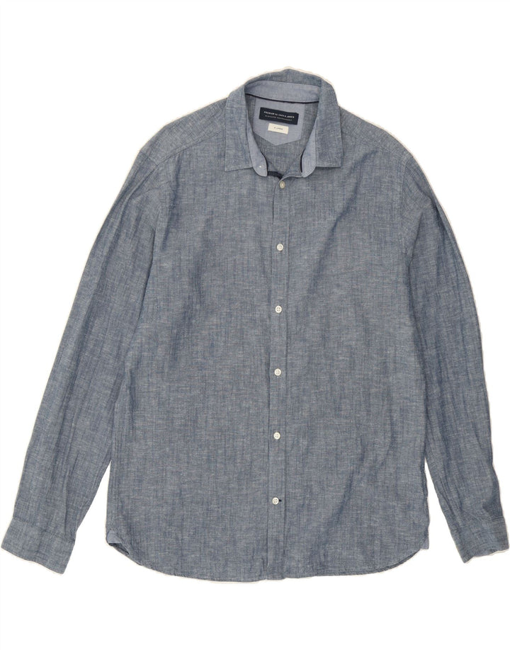 JACK & JONES Mens Shirt  XL Blue Vintage Jack & Jones and Second-Hand Jack & Jones from Messina Hembry 