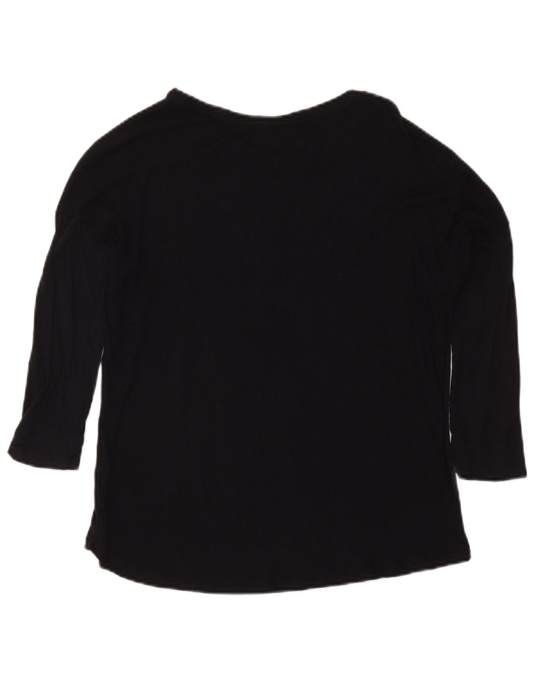 Top feminino Massimo Dutti manga 3/4 Reino Unido 12 médio preto