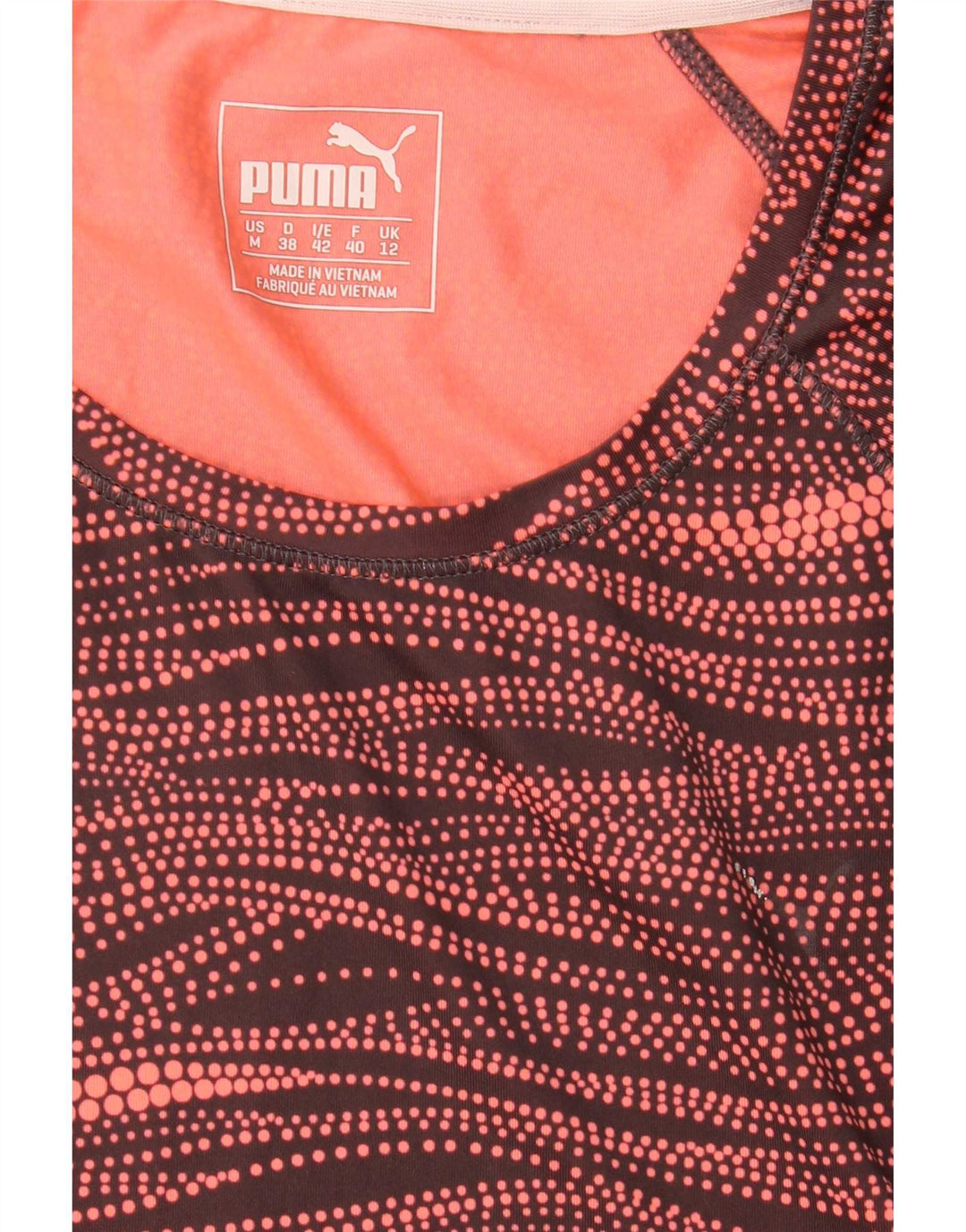 Puma Camiseta Feminina Abstract Pattern Top UK 12 Médio Multicolorido