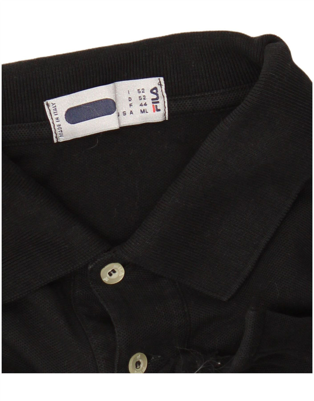 Camisa Polo Masculina Fila Média Preta