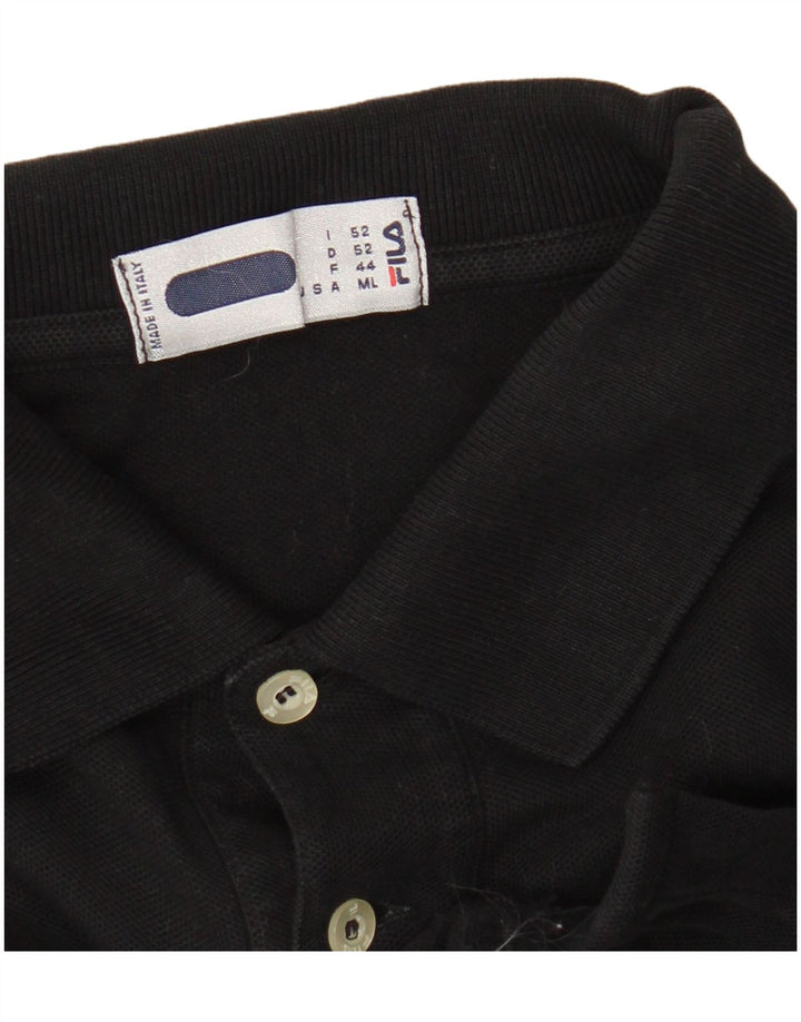 Camisa Polo Masculina Fila Média Preta