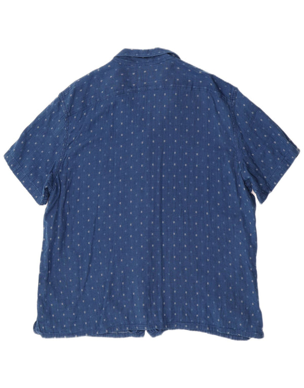 Camisa masculina de manga curta relaxada Levi's XL algodão manchado azul