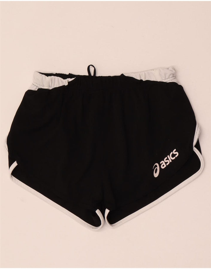 Shorts esportivo feminino Asics UK 8 pequeno bloco colorido preto