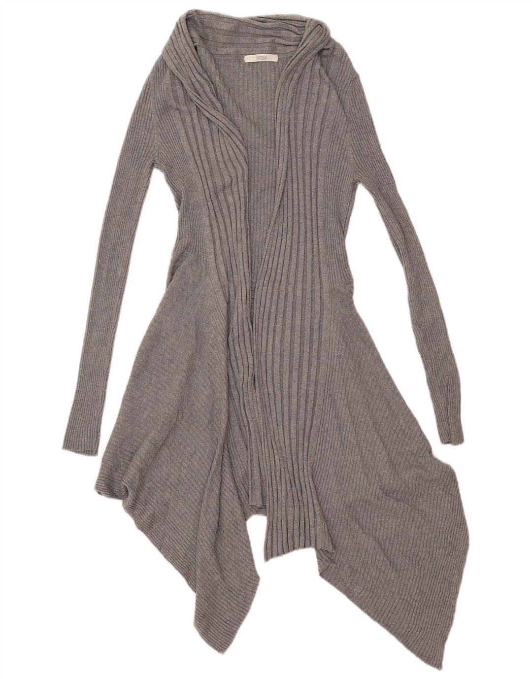Suéter cardigã feminino oversized longline Marks & Spencer Reino Unido 10 pequeno cinza