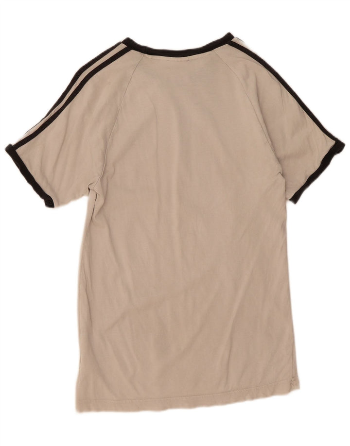 ADIDAS Mens T-Shirt Top Pequeno Algodão Branco