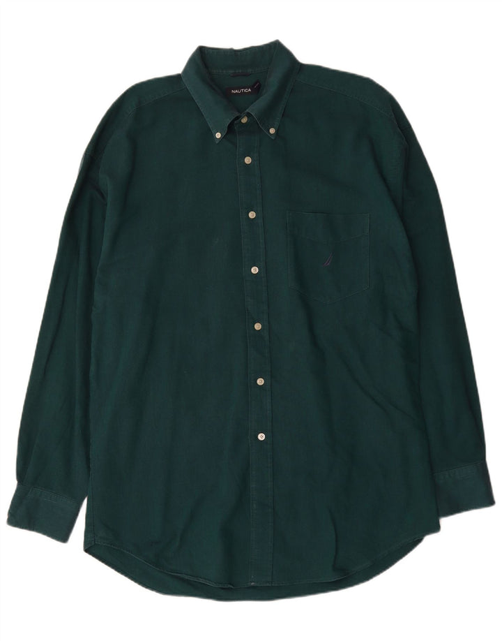 Camisa masculina Nautica XL verde algodão