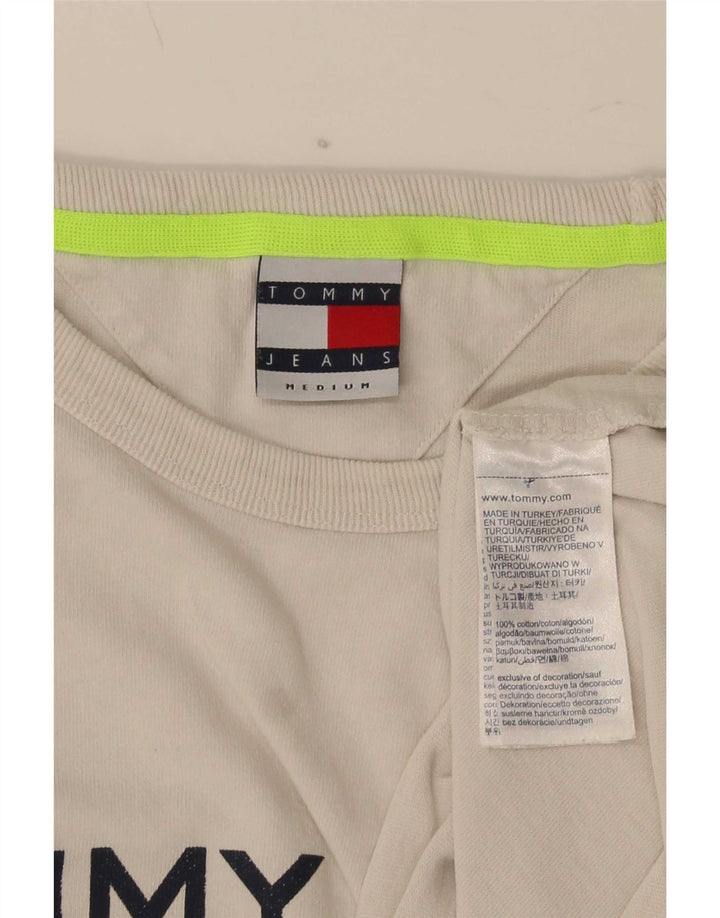 Camiseta masculina Tommy Hilfiger com estampa gráfica de algodão bege médio