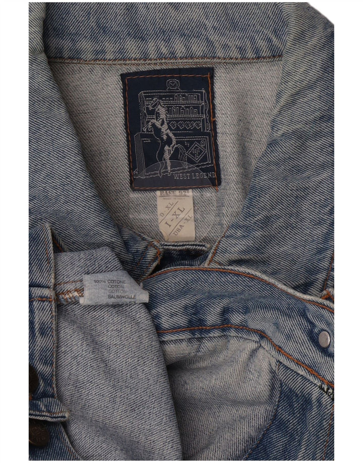 Jaqueta jeans masculina Base 92 UK 42 XL algodão azul