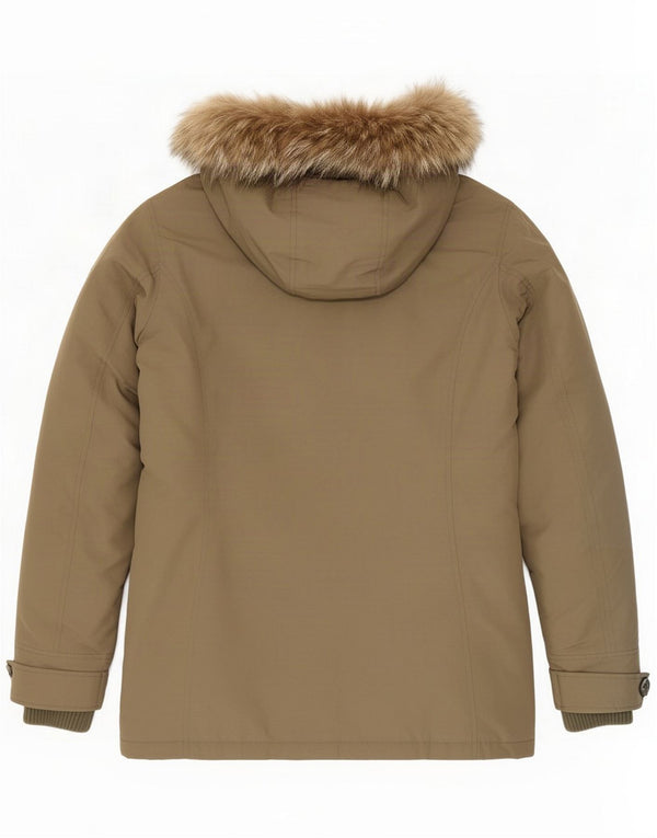 Jaqueta Parka feminina acolchoada com capuz Gas UK 14 Médio Cáqui