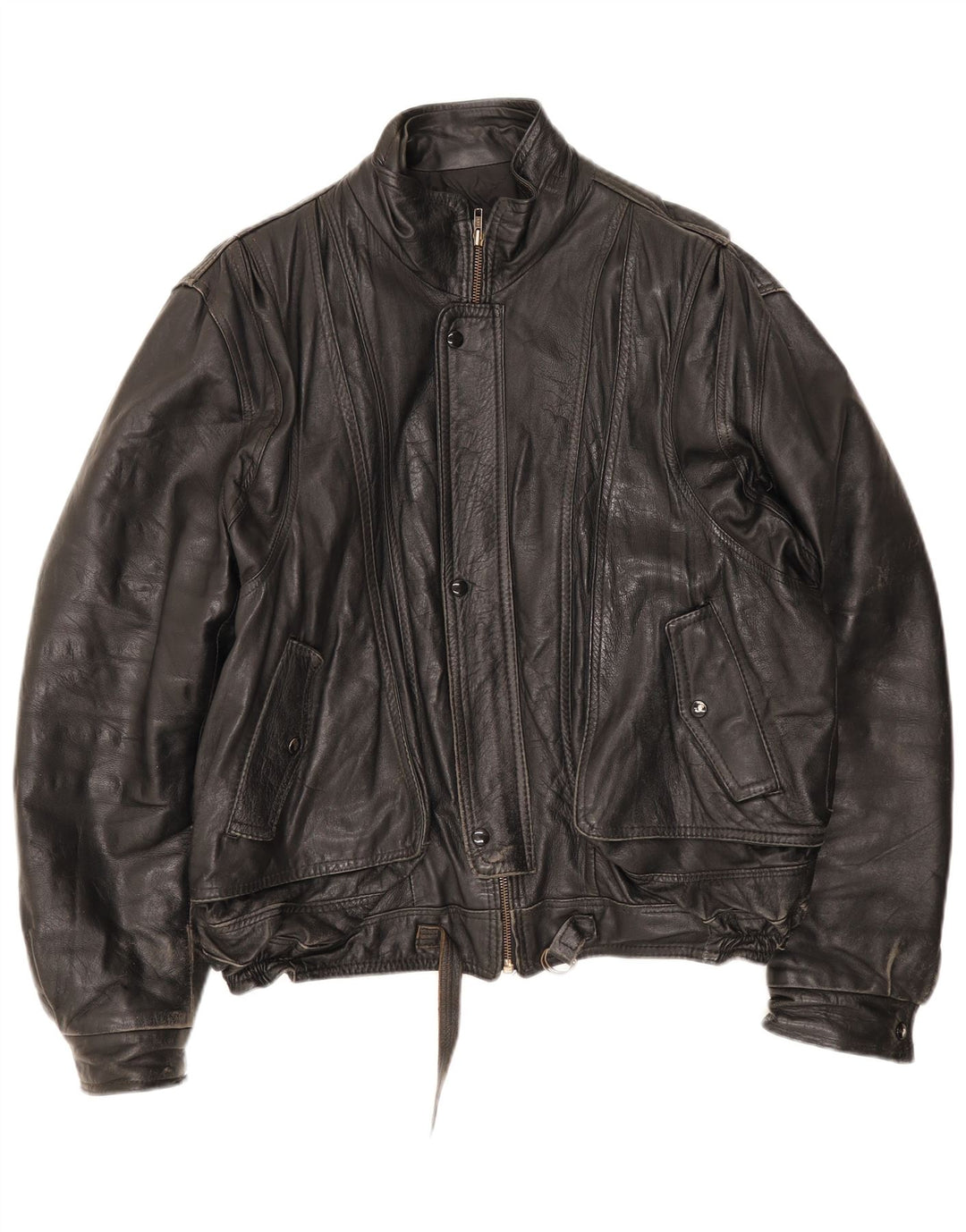 Jaqueta de couro masculina vintage UK 42 XL vermelha