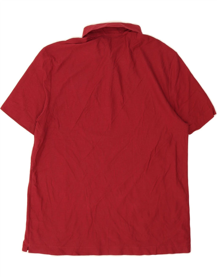 MASSIMO DUTTI Mens Polo Shirt 2XL Burgundy Cotton Vintage Massimo Dutti and Second-Hand Massimo Dutti from Messina Hembry 