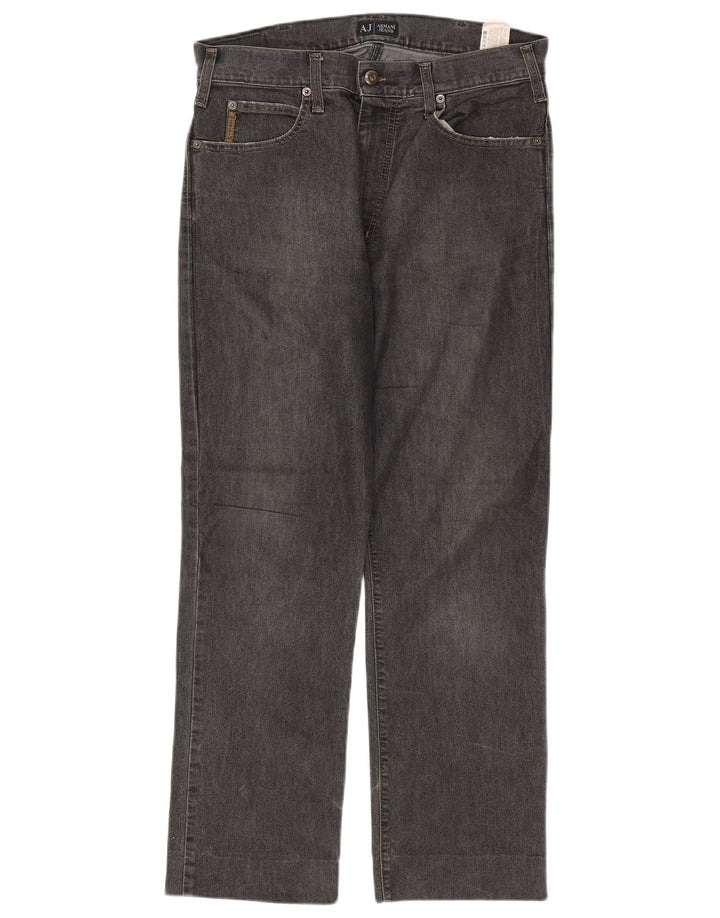 ARMANI Jeans retos femininos W33 L28 algodão cinza