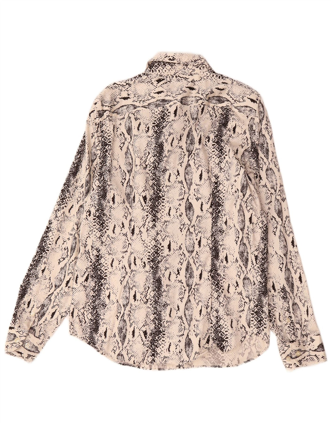 Camisa feminina Chaps UK 14 algodão bege médio com estampa animal