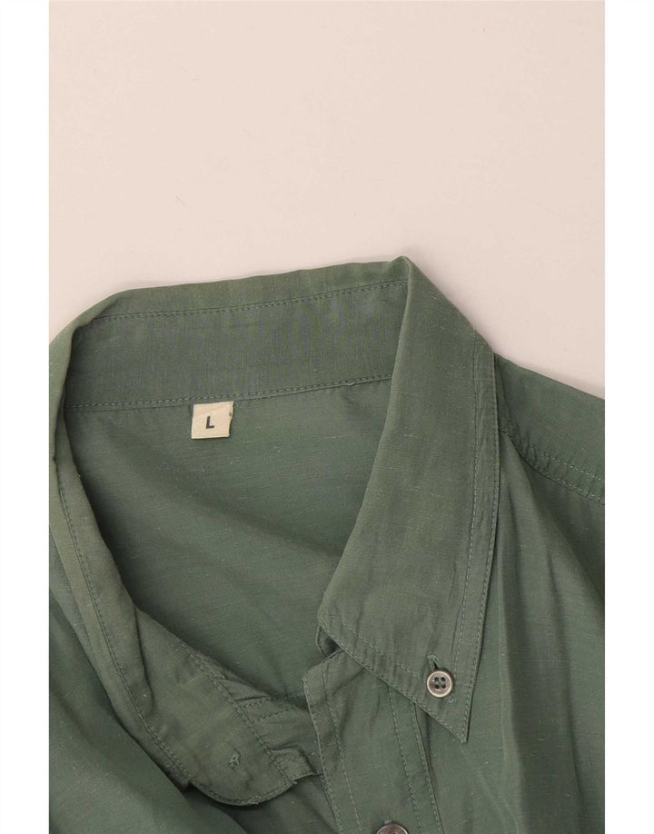 Camisa masculina vintage grande verde