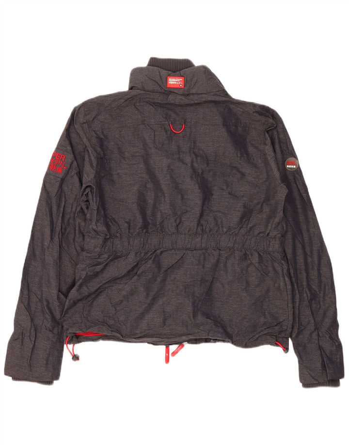 Jaqueta corta-vento feminina SUPERDRY UK 18 XL poliéster cinza