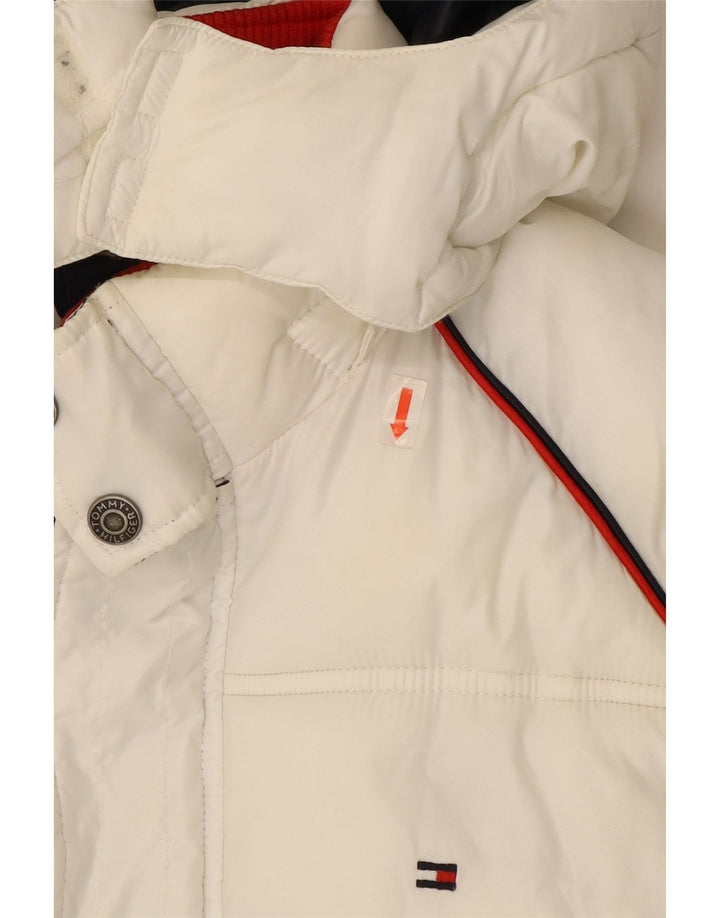 Jaqueta acolchoada gráfica Tommy Hilfiger Boys 13-14 anos branco colorblock