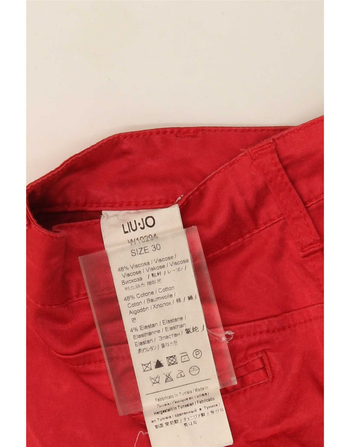 Liu Jo Calça Feminina Slim Cropped W30 L25 Viscose Vermelha