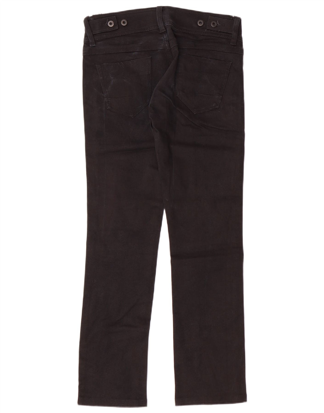Jeans retos femininos G-STAR W27 L28 algodão preto