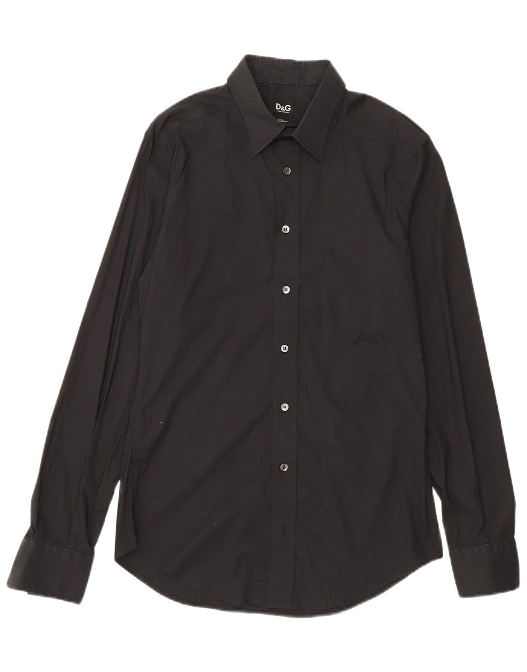Camisa Slim Masculina Dolce & Gabbana IT 48 Algodão Preto Médio