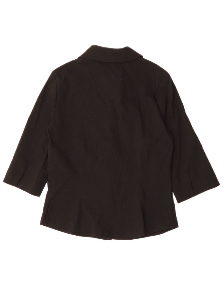 Blusa feminina YESSICA manga 3/4 EU 38 média preta viscose