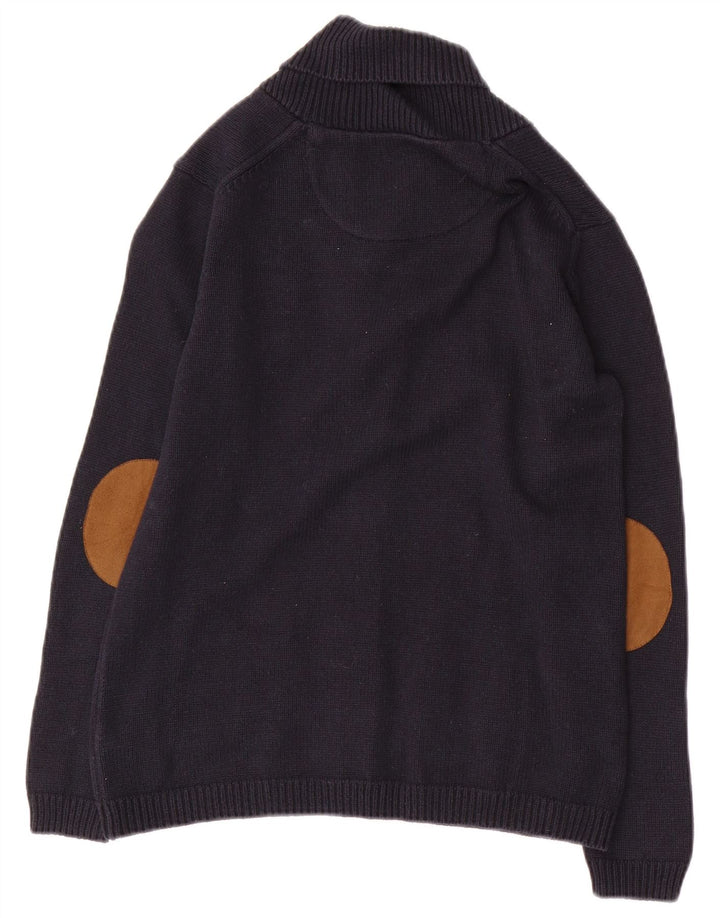 Suéter cardigã masculino MASSIMO DUTTI 11-12 anos algodão azul marinho