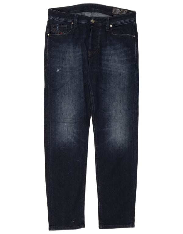 Diesel Mens Larkee-Beex Distressed Regular Tapered Jeans W31 L30 Azul marinho
