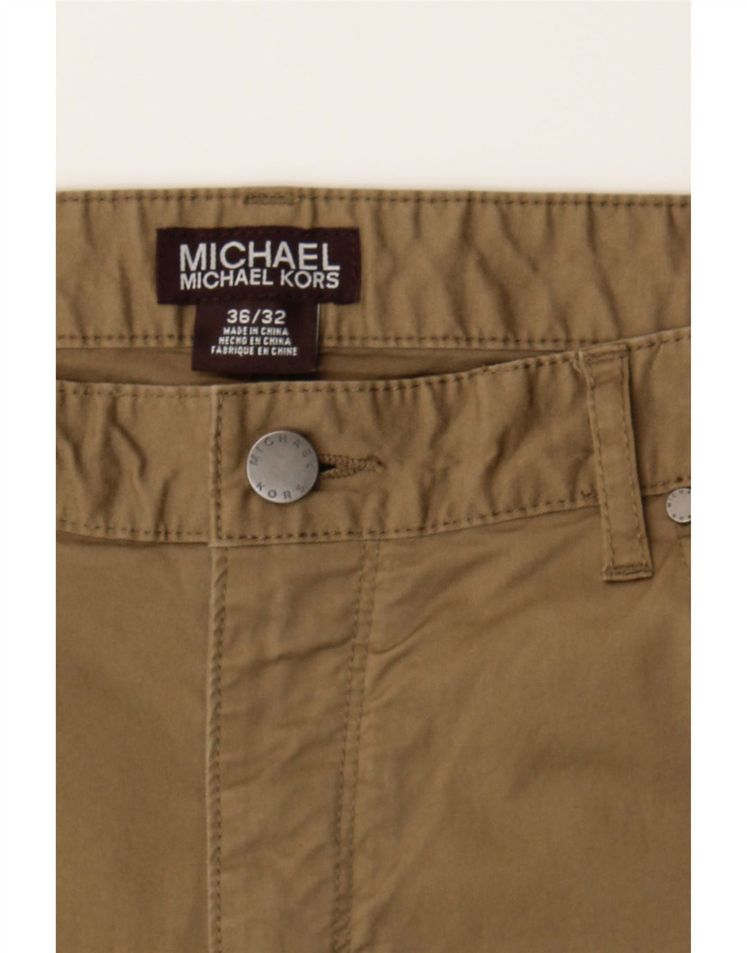 MICHAEL KORS Womens Slim Casual Trousers W36 L32 Brown Cotton Vintage Michael Kors and Second-Hand Michael Kors from Messina Hembry 