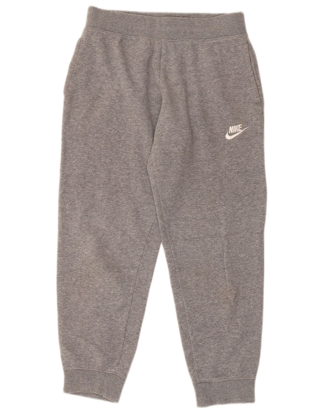 NIKE Boys Tracksuit Trousers Joggers 10-11 Years Medium  Grey Cotton
