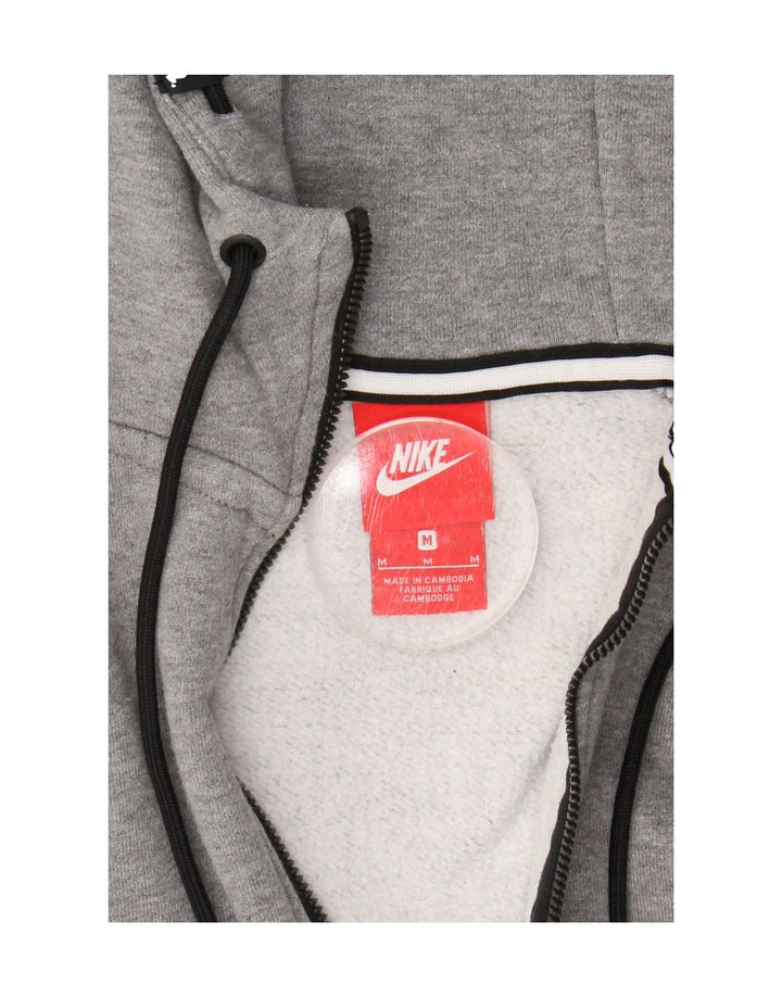 NIKE Womens Zip Hoodie Sweater UK 12 Medium Grey Cotton Vintage Nike and Second-Hand Nike from Messina Hembry 