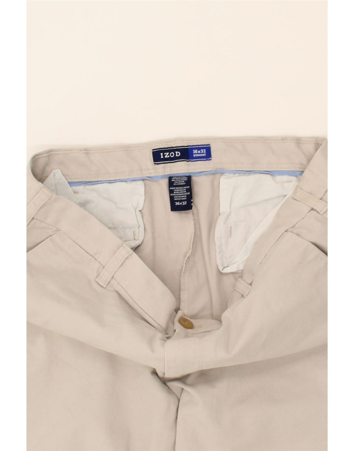 IZOD Mens Straight Chino Trousers W36 L32 Beige Cotton Vintage Izod and Second-Hand Izod from Messina Hembry 