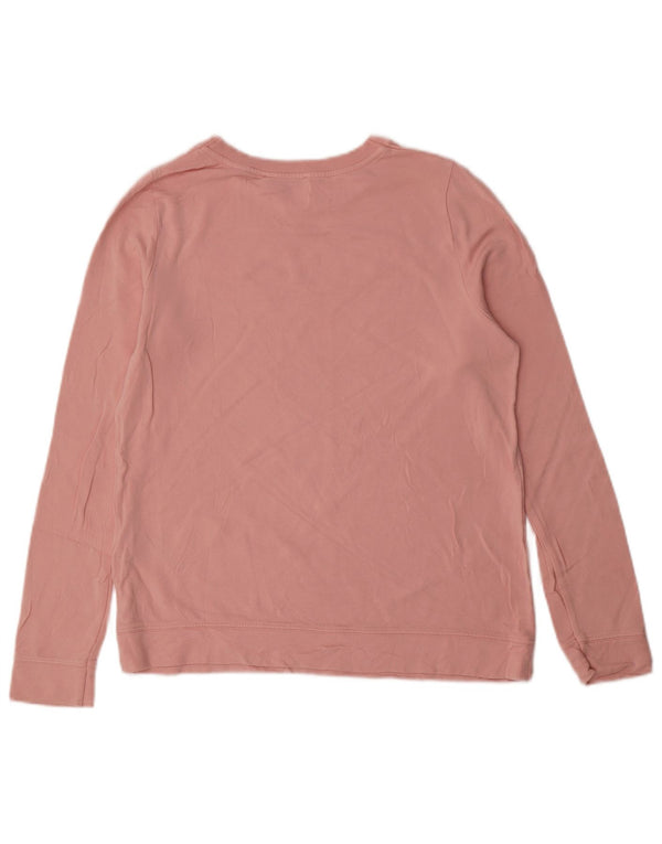Suéter gráfico feminino Oasis UK 10 pequeno viscose rosa