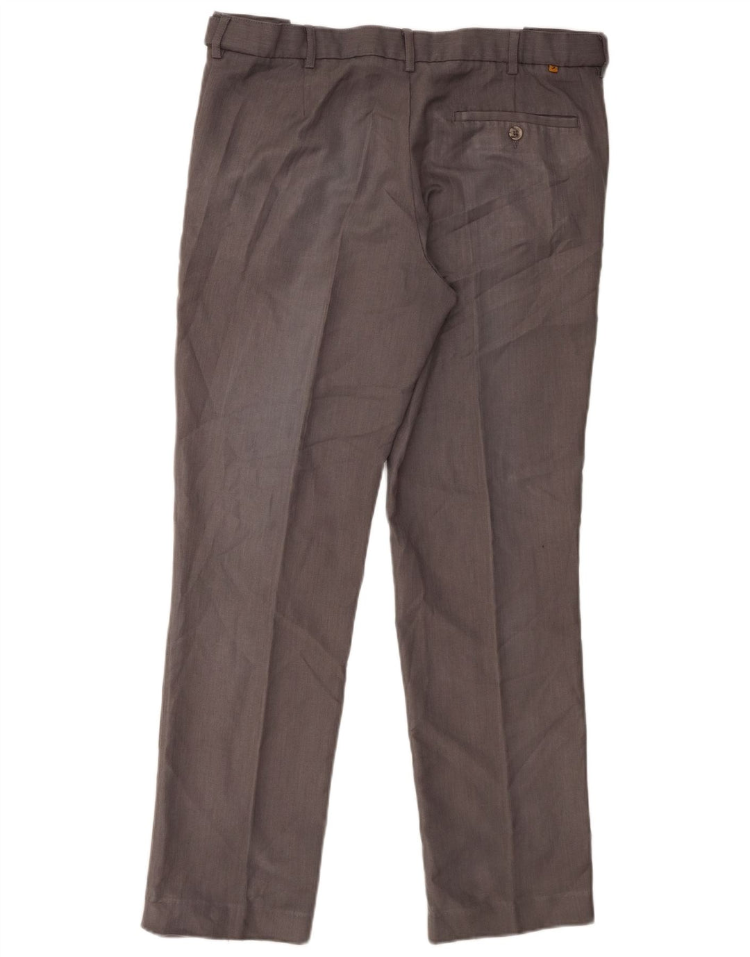 Farah Mens Classic Straight Chino Calças W36 L31 Poliéster Cinza