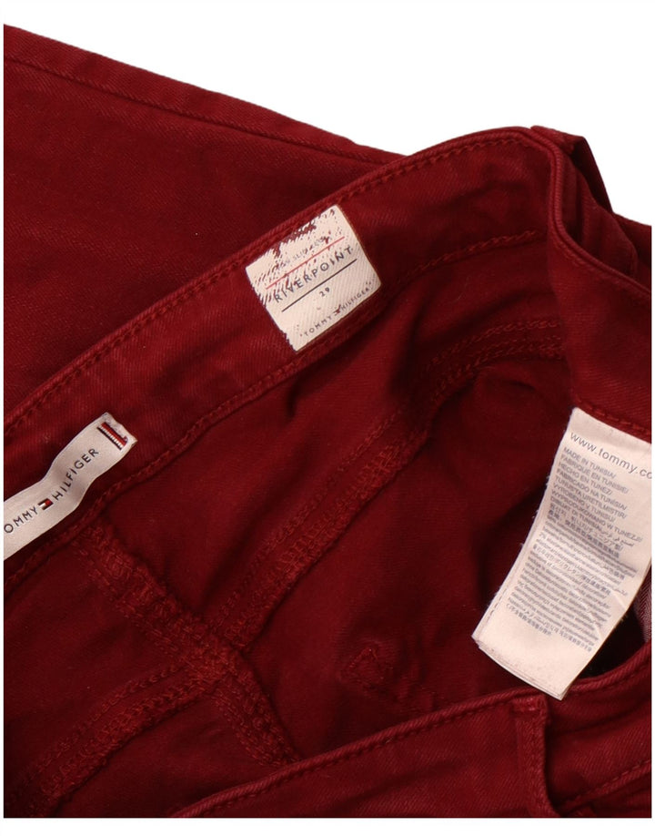 Jeans feminino TOMMY HILFIGER Riverpoint skinny W29 L28 algodão borgonha