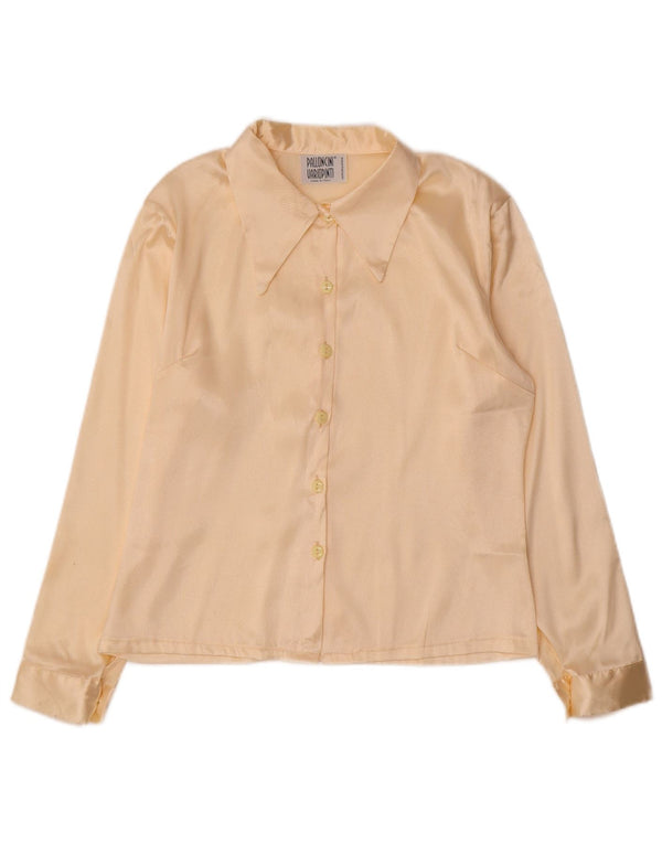Blusa feminina vintage UK 14 bege médio