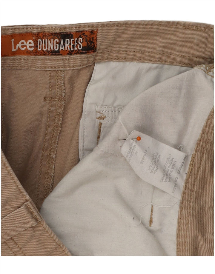 Shorts cargo masculino LEE Dungarees W36 grande algodão marrom