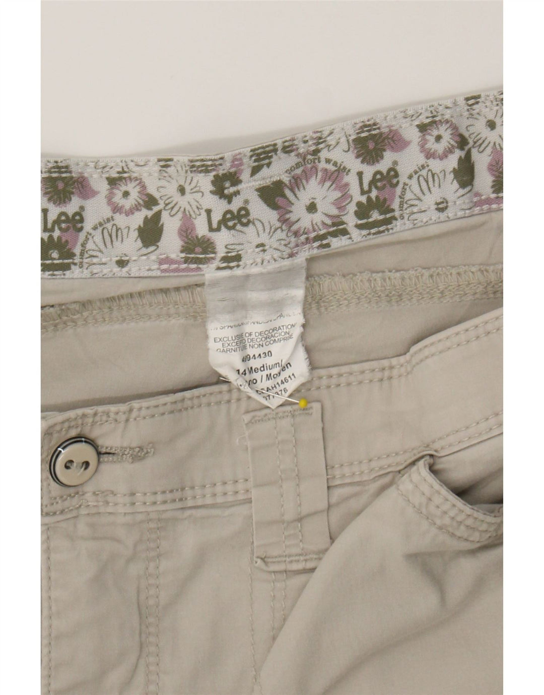 LEE Womens Cargo Capri Trousers US 14 XL W36 L19 Beige Classic Vintage Lee and Second-Hand Lee from Messina Hembry 