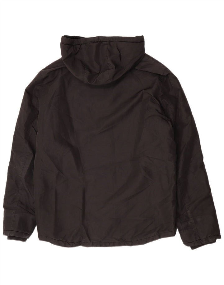 Jaqueta corta-vento masculina Jack & Jones com capuz Reino Unido 40 grande poliéster preto
