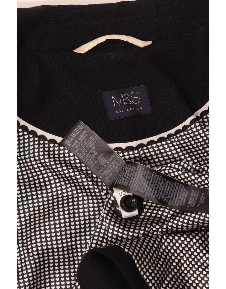 Jaqueta blazer feminina Marks & Spencer com 1 botão Reino Unido 20 2XL poliéster preto