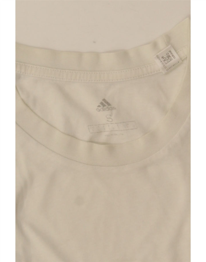 Adidas Mens Camiseta Top Pequeno Branco