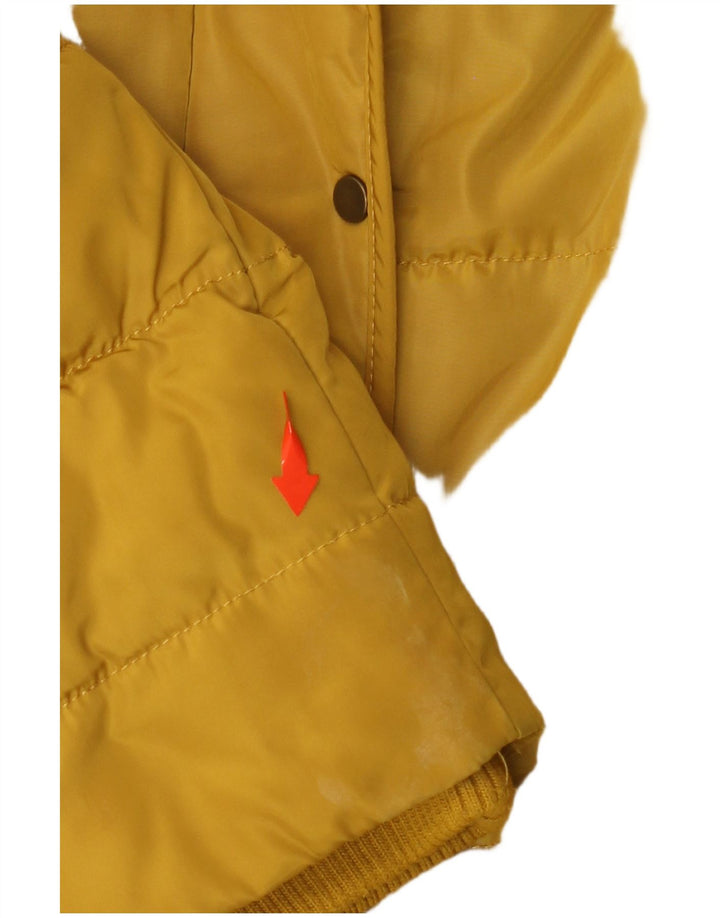 Jaqueta acolchoada feminina LAURA ASHLEY UK 12 poliéster amarelo médio